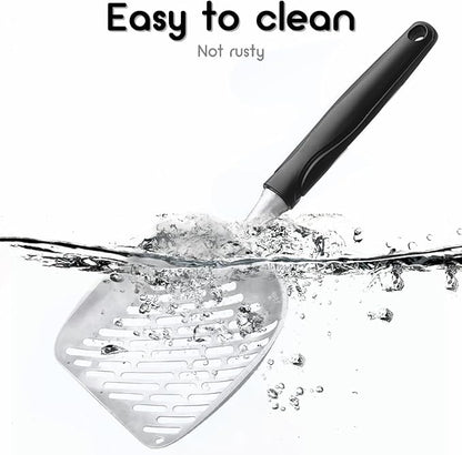 Cat Litter Scoop, Mesh Shovel, Stainless Steel Metal Scoop, Poop Sifting - Image 5