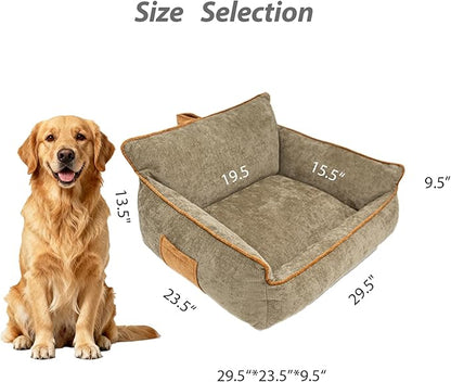 Orthopedic Dog Bed with Memory Foam, Washable Plush Pet Bed - Image 5