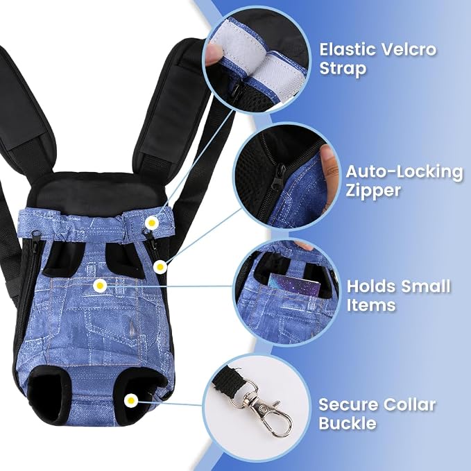 Dog Backpack Carrier, Front Pocket - Image 5