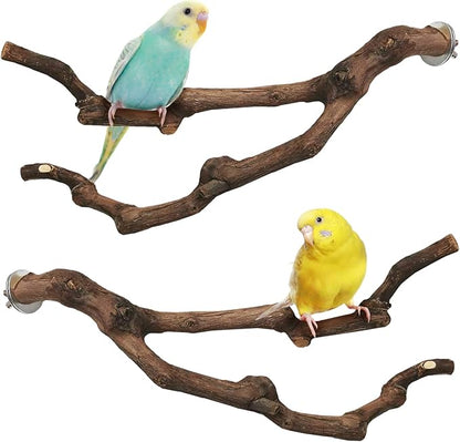 PINVNBY Natural Parrot Perch Grape Wood Bird Stand Pole Parakeet Paw Grinding by PINVNBY