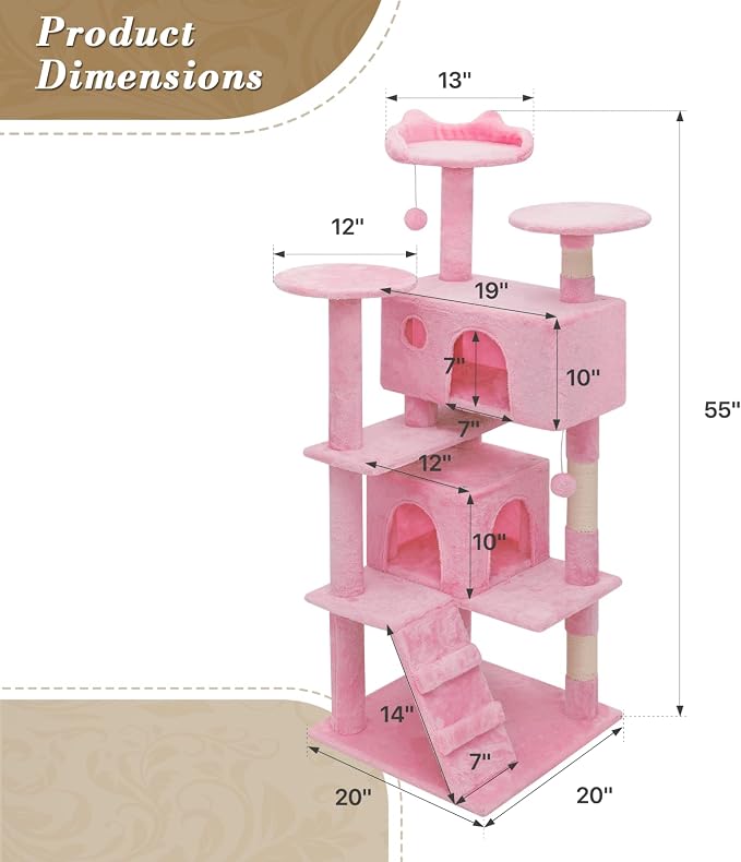 Athena Collection 54 Inch Cat Tree - Image 2