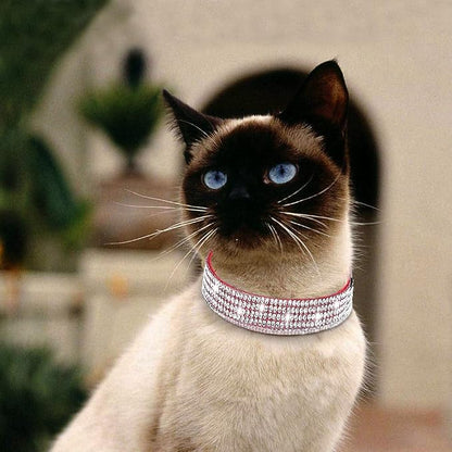 Cat Collars, Rhinestone for Girl Cats Bling Kitten Flower Adjustable Breakaway - Image 6