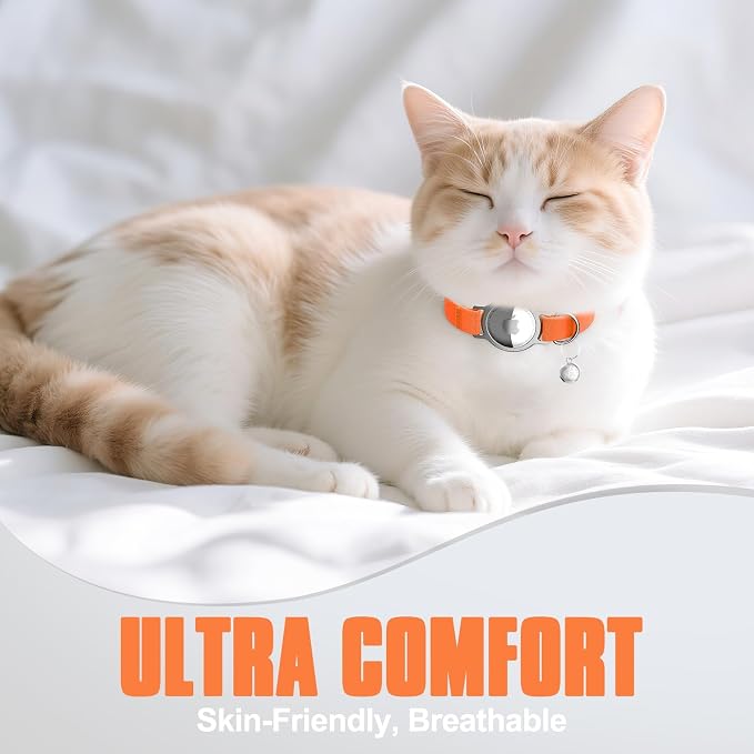 AirTag Cat Collar, Ultra Elastic Cat Tracker Collar, Airtag Holder Compatible - Image 7