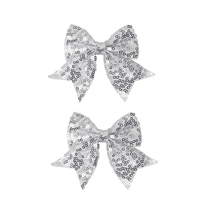 3-inch Sequined Bow Hair Clips For Baby Girls, Kids and Young Women Birthday by Koolgil