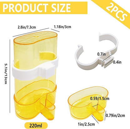 Parakeet Water Dispenser Parrot Water Feeder Bird Seed Container - Image 2