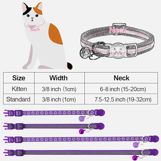 Taglory Reflective Cat Collar Breakaway - Image 6
