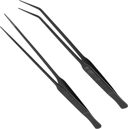 Long Tweezers for Aquascaping, 2 Pack 25cm / 9.8in Fine Tip 1mm – Tools for by UTK+Usagi+To+Kame