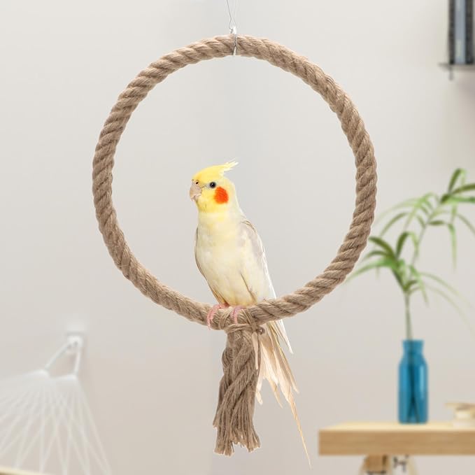 Bird Rope Swing Toy Parrot Climbing Perch Stand - Image 3