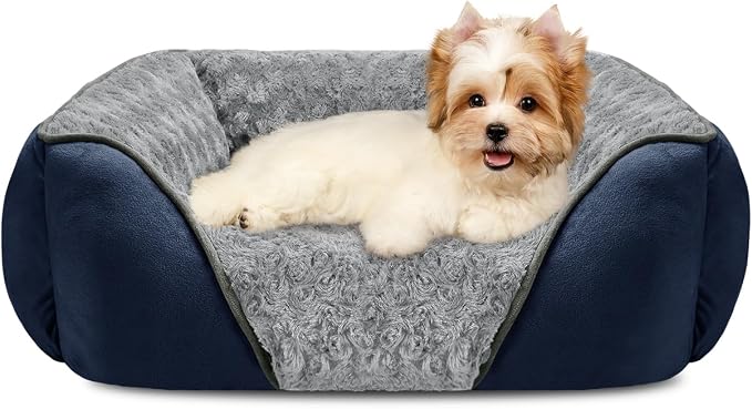 INVENHO Small Dog Bed Rectangle Washable Orthopedic Soft Calming Sleeping by INVENHO