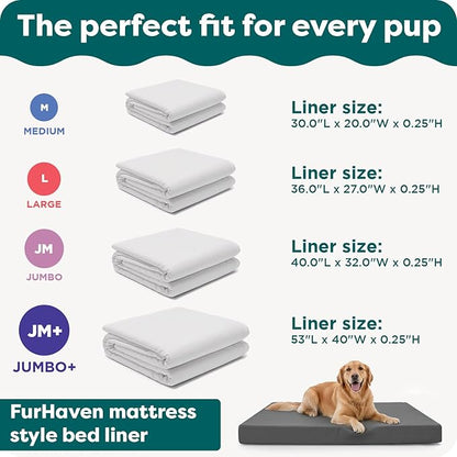 Furhaven Dog Bed Liner Water-Resistant Foam Mattress Protector Cover - Image 6