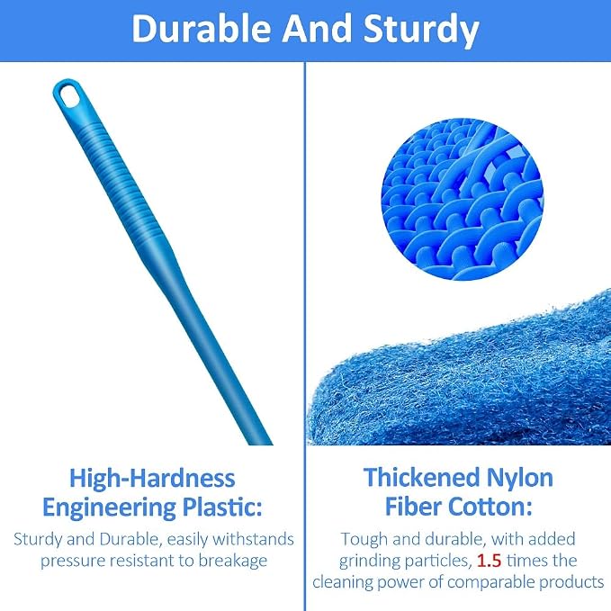 Fish Tank Cleaner with Five Sided Sponge Brush and Long Handle Aquarium - Image 4