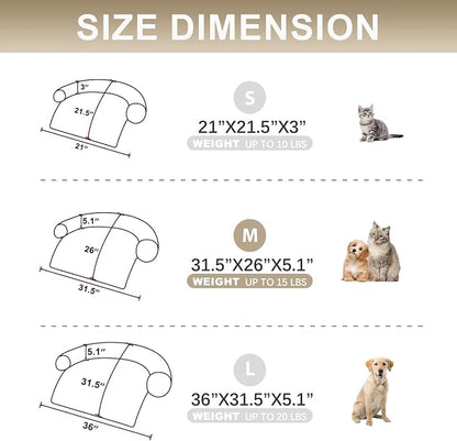 Tinaco Calming Dogs/Cats Bed Mats, Dog Pad Washable Removable Couch Cover - Image 2