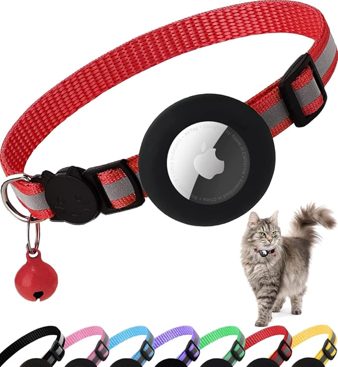Airtag Cat Collar Breakaway, Reflective Kitten Collar by Treatyourpetswithonlythebest%EF%BC%81