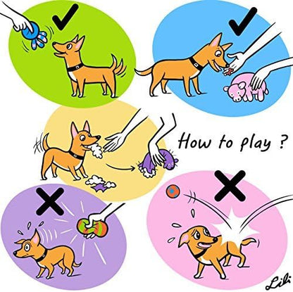 CHIWAVA 4 Pack 2.4" Squeak Latex Puppy Dog Toy Ball Sports Balls Sets Fetch - Image 7