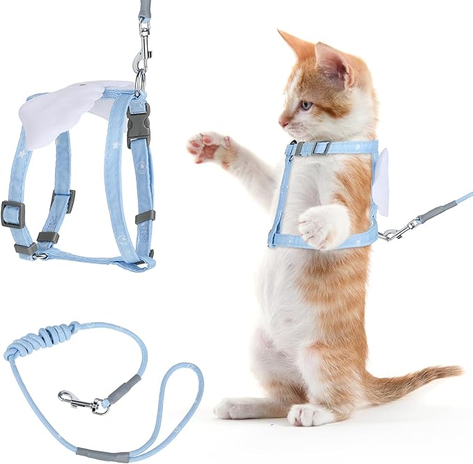 TIESOME Cat Harness and Leash Set, Adjustable Gradient Kitten Harness Escape by TIESOME