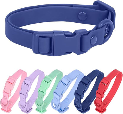 Waterproof Dog Collar Soft Rubber Dog Collar by PLOJOP