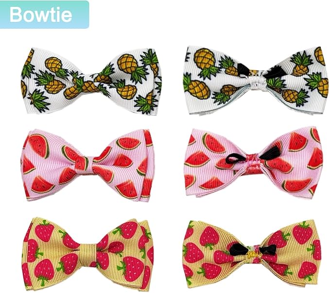 Fruit Cat Collar with Bow Tie and Bell 3 Pack Watermelon Strawberry and - Image 4