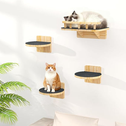 XiaZ Cat Wall Shelves, Cat Wide Climber Shelf by XiaZPet