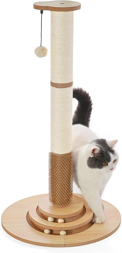 Made4Pets Cat Scratching Post Premium Sisal Cat Scratcher Kitten Toys by Made4Pets