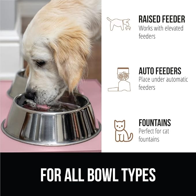 GORILLA GRIP 100% Waterproof Raised Edge BPA Free Silicone Pet Feeding Mat - Image 6