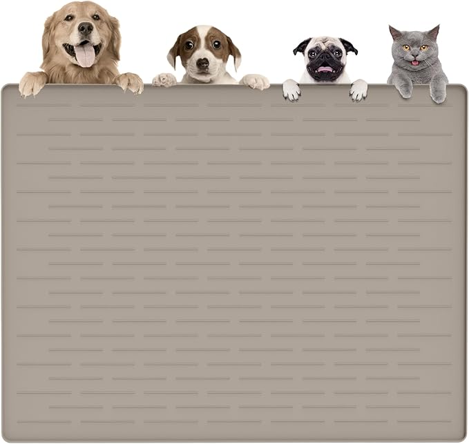 Largest Dog Food Mat, Thinken Waterproof Non-Slip XXXL Pet Feeding Mat by Goldleaf