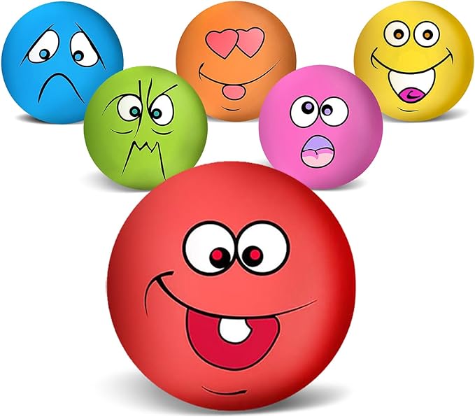 3.14" Squeaky Dog Toys Funny Smile Face Chewing Latex Rubber Soft Fetch Play by Coricorsu