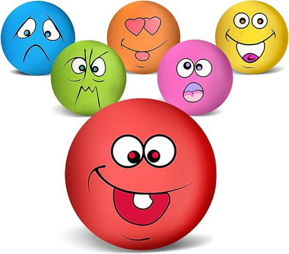 3.14" Squeaky Dog Toys Funny Smile Face Chewing Latex Rubber Soft Fetch Play by Coricorsu