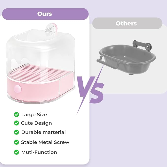 mini&moe Bird Bath for Cage, 4 in 1 Multifunction Birds House/Bath/Litter - Image 5