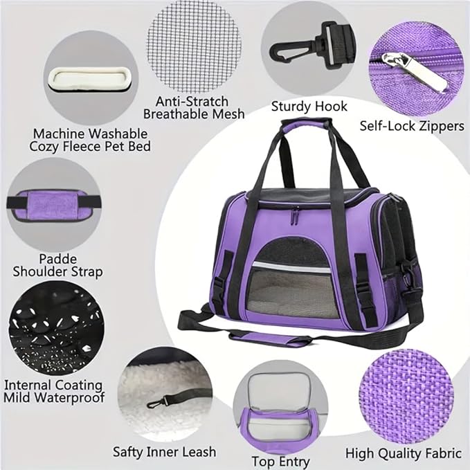 Cat Carriers, Dog Carriers, Pet Carriers – Airline-Approved Soft-Sided Bag - Image 3