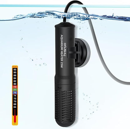 Orlushy 25W Small Submersible Aquarium Heater, Constant Temperature Betta Fish by Orlushy