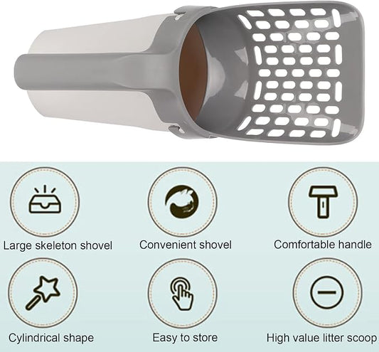 Cat Litter Scoop with Integrated Detachable Deep Shovel – Leakproof Pooper - Image 2