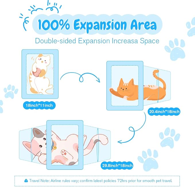 Double Expandable Cat Carrier, Airline Approved Soft-Sided Pet Travel Carrier - Image 3
