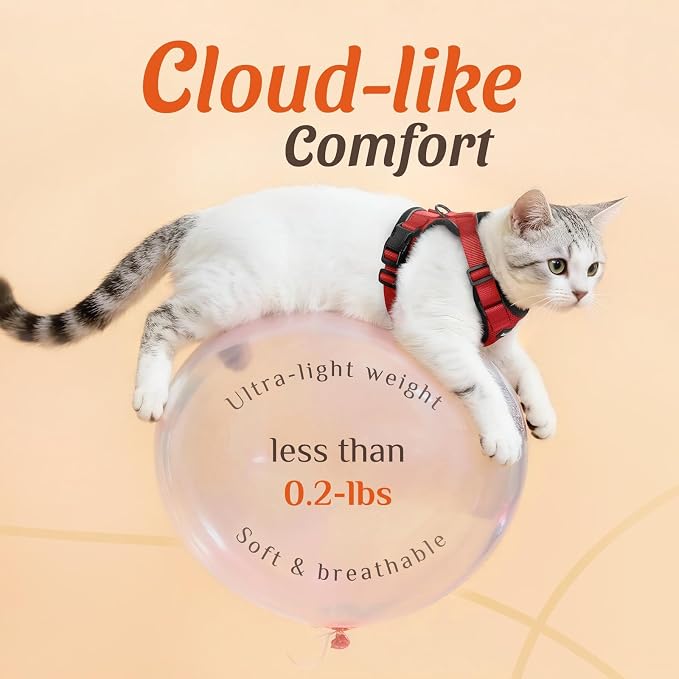 Dooradar Cat Harness and Leash Set, Escape Proof Safe Adjustable Kitten Vest - Image 6