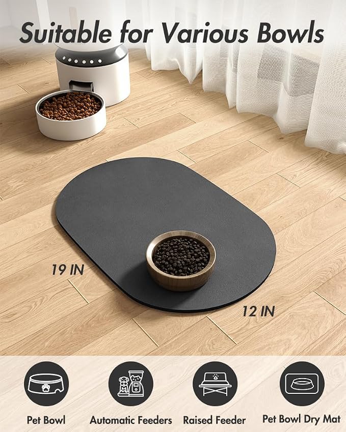Absorbent Dog Food Mat-Dog Mat for Food and Water Bowl, Quick Dry Pet Food Mat - Image 7