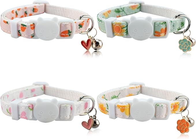 Yizepet Cat Collars with Bells, Breakaway Kitten Collar, Cute Kitty Collar by Yizepet