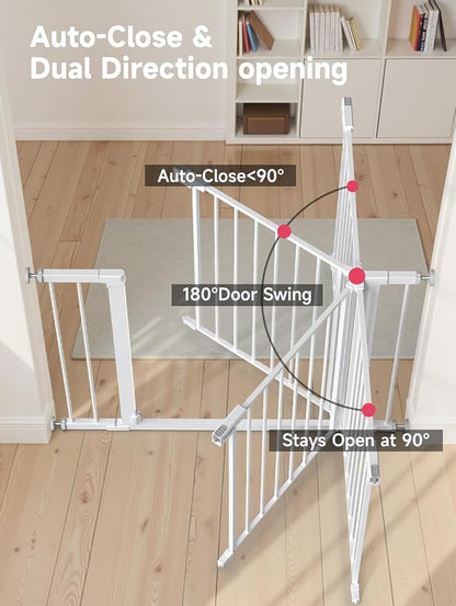 Baby Gate for Stairs, Stairs and Doorways Child Gate Pressure Mounted Safety - Image 5