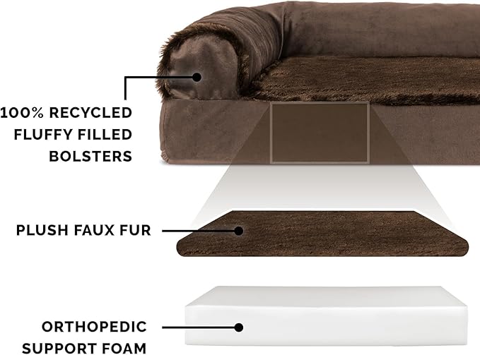 FurHaven Orthopedic Dog Bed & goDog Toy - Image 3