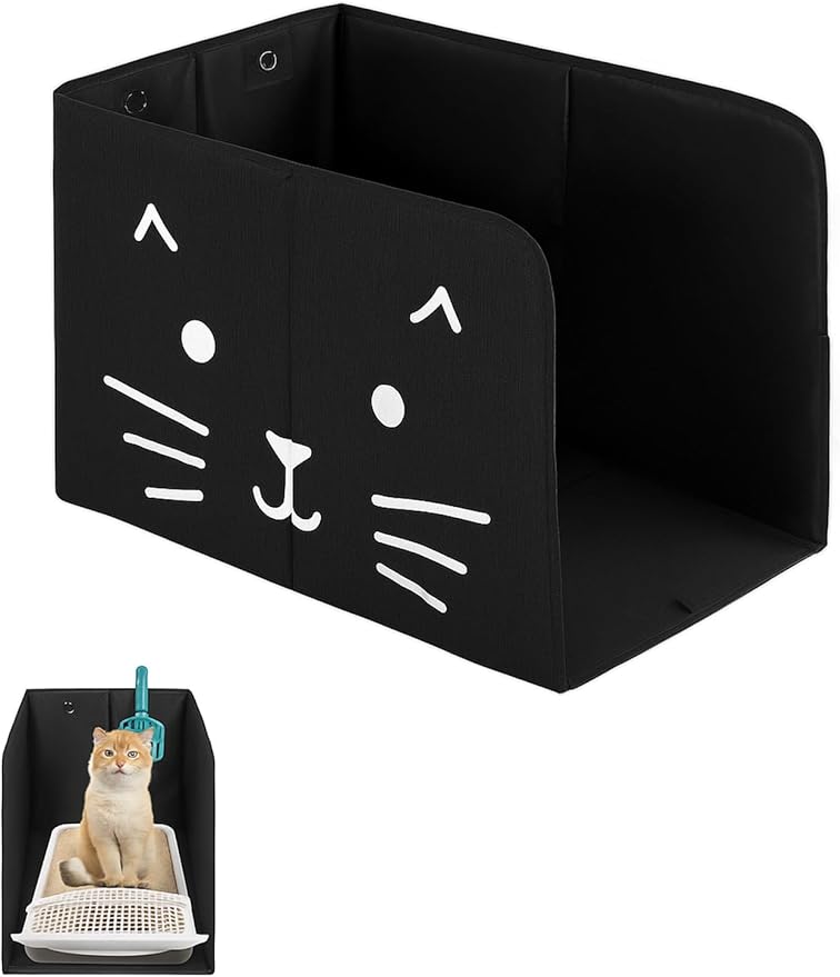 Waterproof Cat Litter Box Enclosure Splash Guard by Coorganisers
