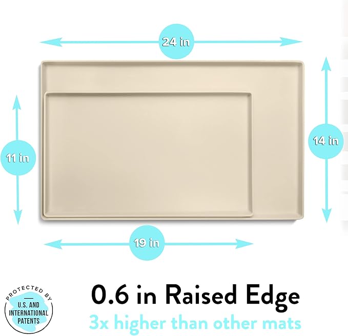 CatGuru Cat Food Mat, Small & Large Pet Feedingd Mat, 100% Waterproof Cat Mats - Image 2