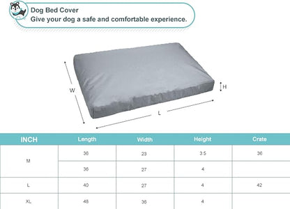 Explore Land Scratch Resistance Dog Bed Cover Canvas Washable Dog Crate Pad - Image 4