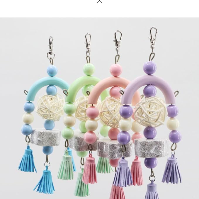3PCS Bird Toys Bird Foraging Toys Chewing Hanging Birdcage Swing Cage - Image 9