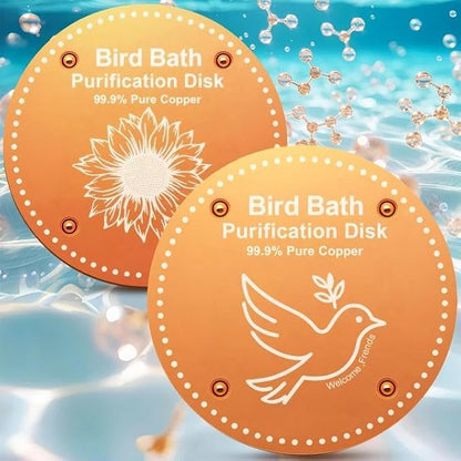 Bird Bath Purification Disk Pure Copper Outdoor Winter Solar Power Birdbath by OICEME