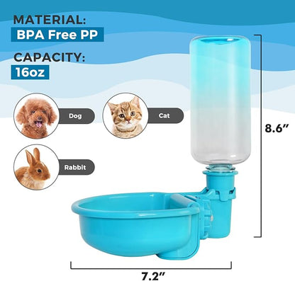 VANNON 16oz Pet Water Bottle, Gravity Dog Water Bowl Dispenser - Image 6