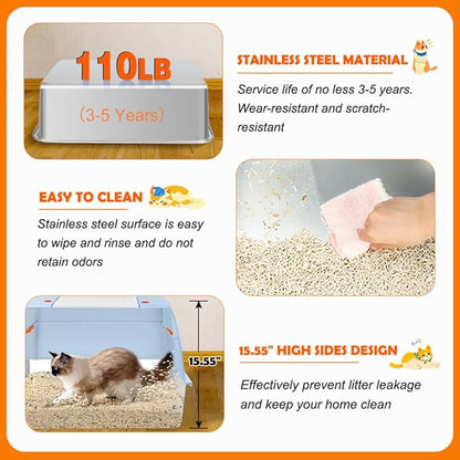 Vivifying Stainless Steel Litter Box - Image 4