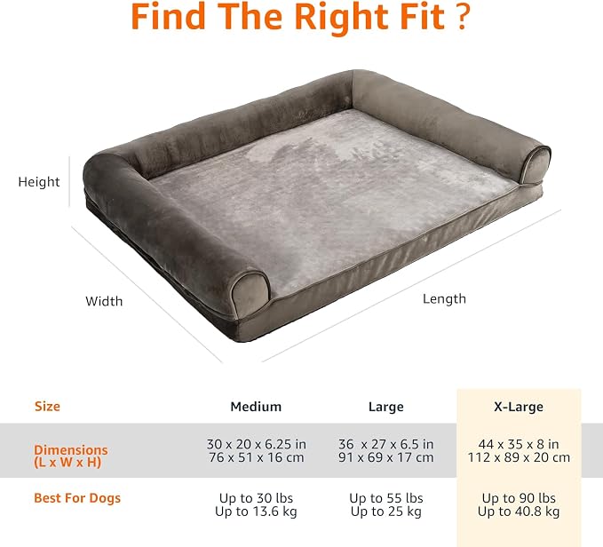 Amazon Basics Dog Bed with Cooling Gel Memory Foam, Pressure-Relief Support - Image 7