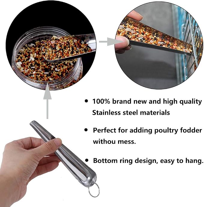 Parrot Feeding Bowls, Bird Cage Cups Holder - Image 4