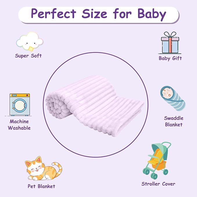 Soft Fleece Baby Blanket Ultra Cozy Baby Blankets - Image 7