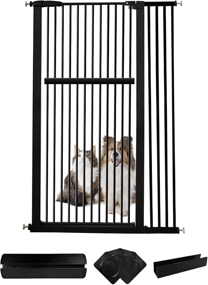 Lumizone Extra Tall Pet Gate 55.12" High Pressure Mounted 38.39"-42.51" Extra by Lumizone