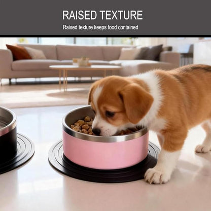 2 Pack Silicone Pet Food Mat, Small Rubber Mat - Image 3