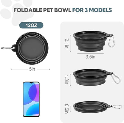 Dog Bowl Collapsible, 2 Pack Portable Foldable Travel Water Bowl Food Dishes - Image 3